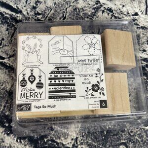 Stampin Up’ TAGS SO MUCH 6 piece rubber stamp kit